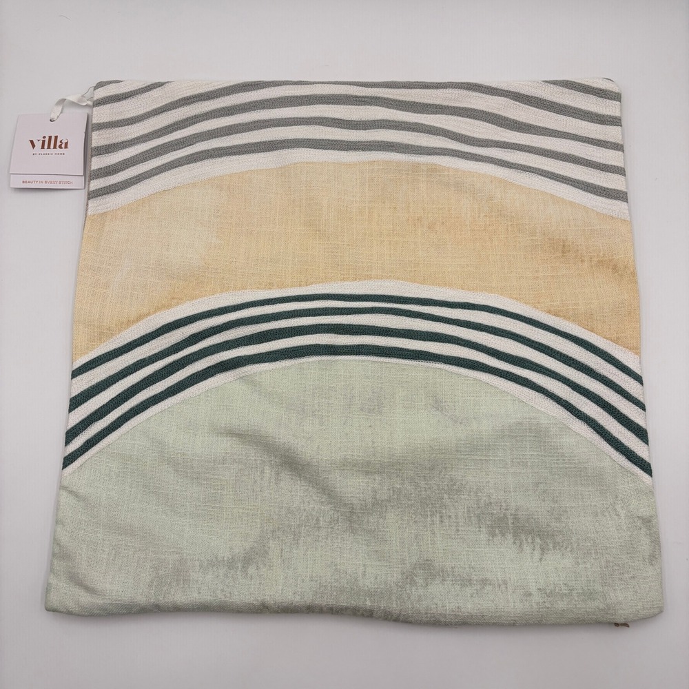 Villa by Classic Home Pottery Barn Linen Blend Pillow Cover Hasina Cove 18x18